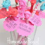 Homemade pencil Valentine craft for kids