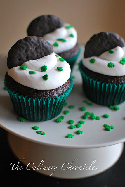 Thin Mint Chocolate Cupcakes