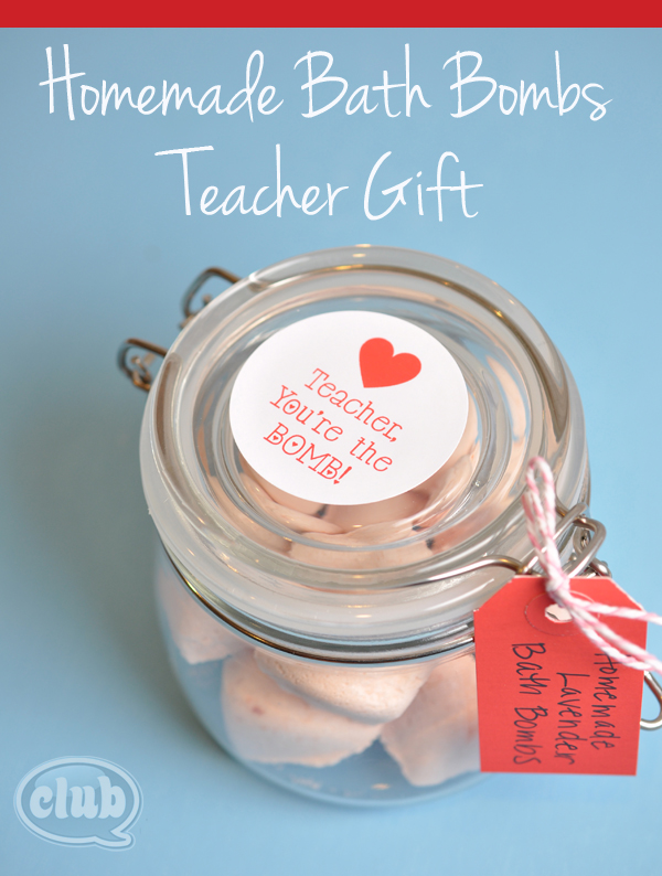 Homemade Bath Bomb teacher gift idea