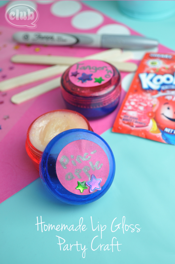 Homemade Lip Gloss party craft idea