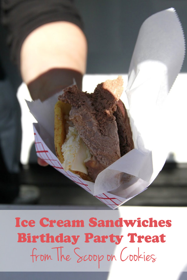 ice cream sandwiches from The Scoop on Cookies