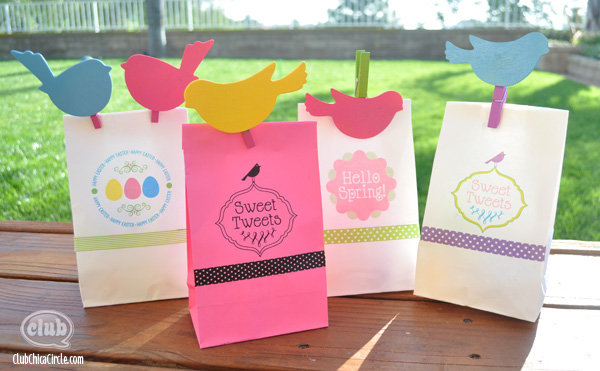 Spring and Easter Gift bags craft idea