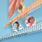 paper airplane craft project for kids closeup