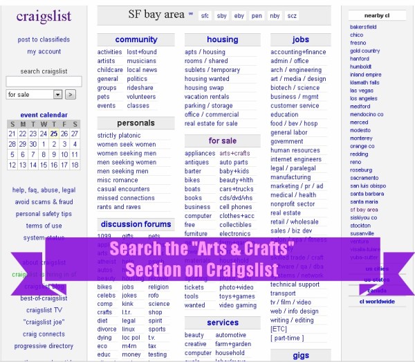Craigslist for Arts and Crafts Supplies