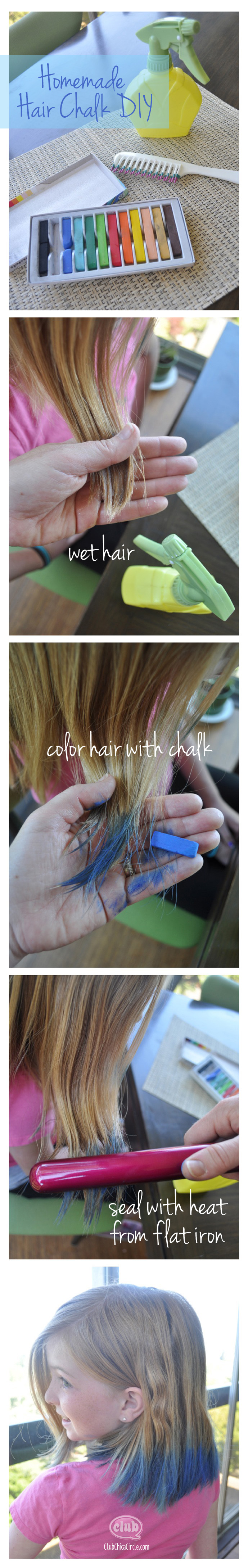 Adventures in Homemade Hair Chalk with My Tween Club Chica Circle