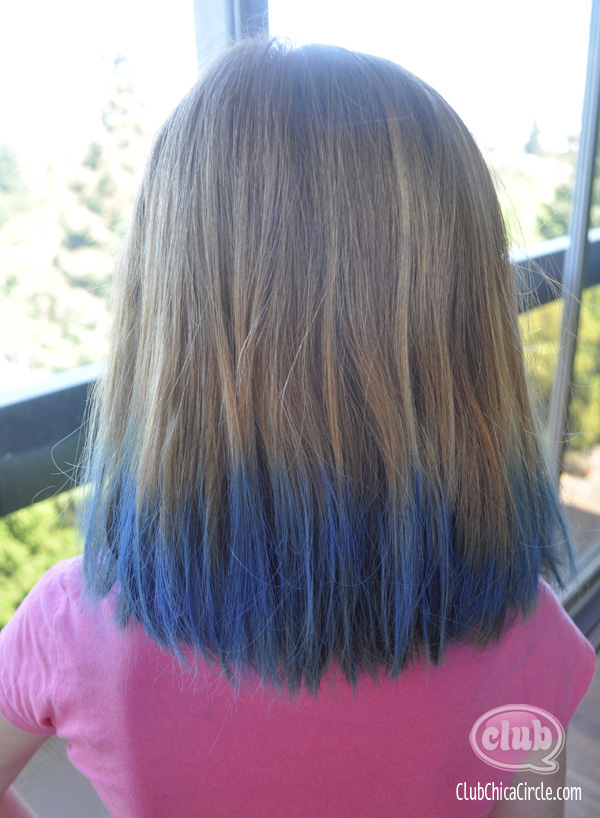 homemade hair chalk back view @clubchicacircle