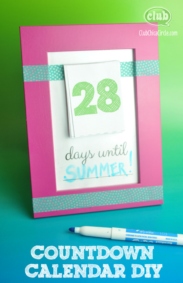 Countdown to Summer Calendar DIY @clubchicacircle