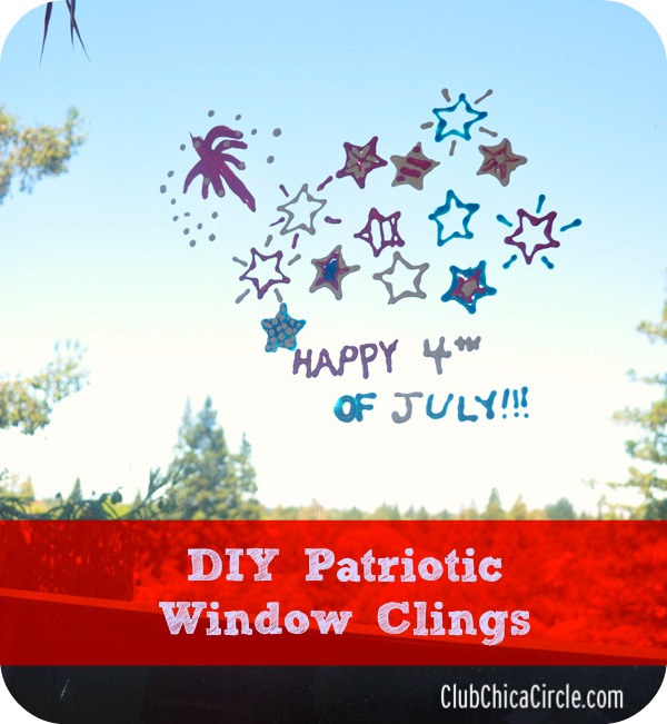 4th of July Window Clings craft idea for kids