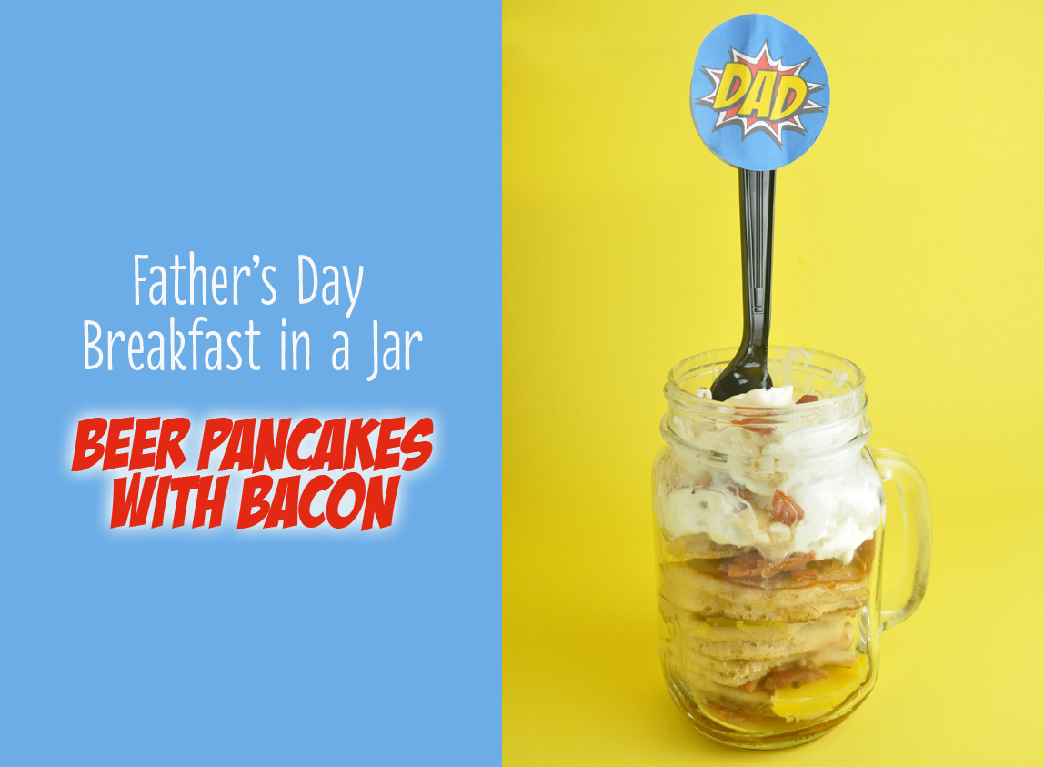 Beer pancakes with bacon for father’s day feature