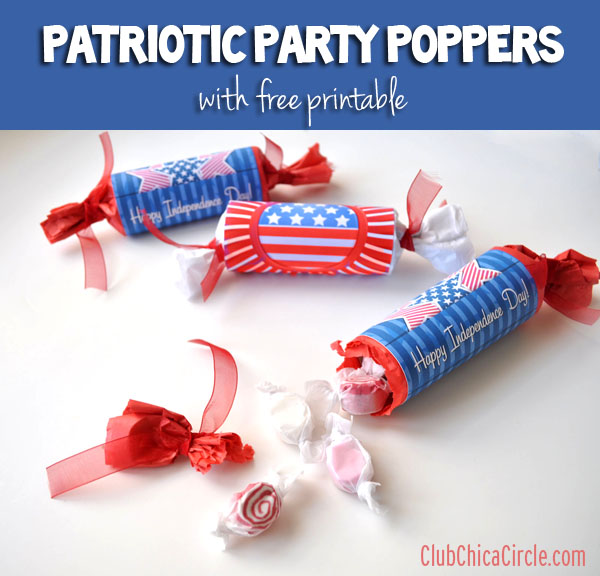 Patriotic Party poppers @clubchicacircle