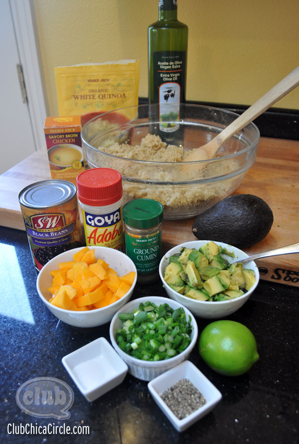 Quick Quinoa Salad Ingredients @clubchicacircle