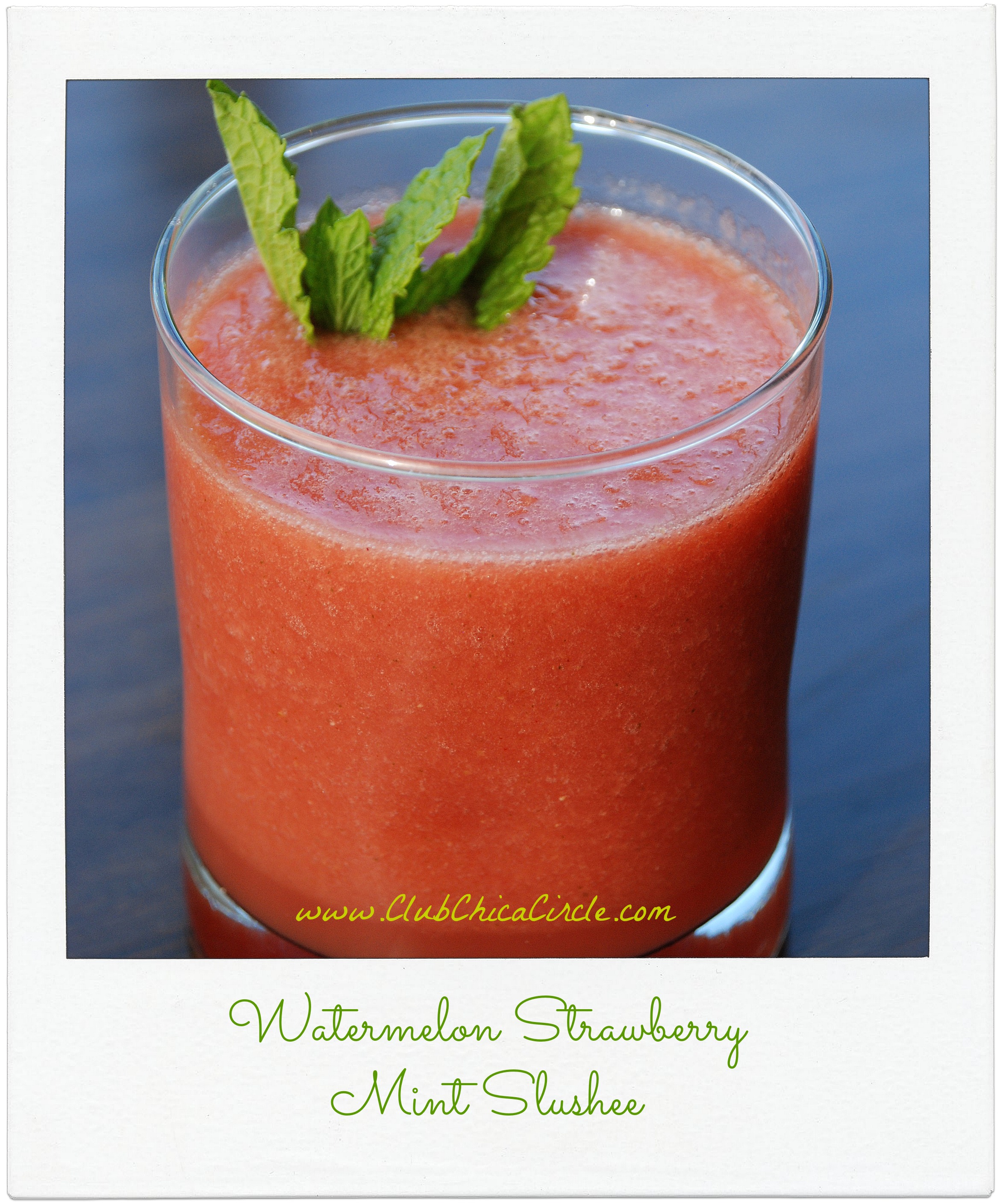 Watermelon Strawberry Mint Slushee