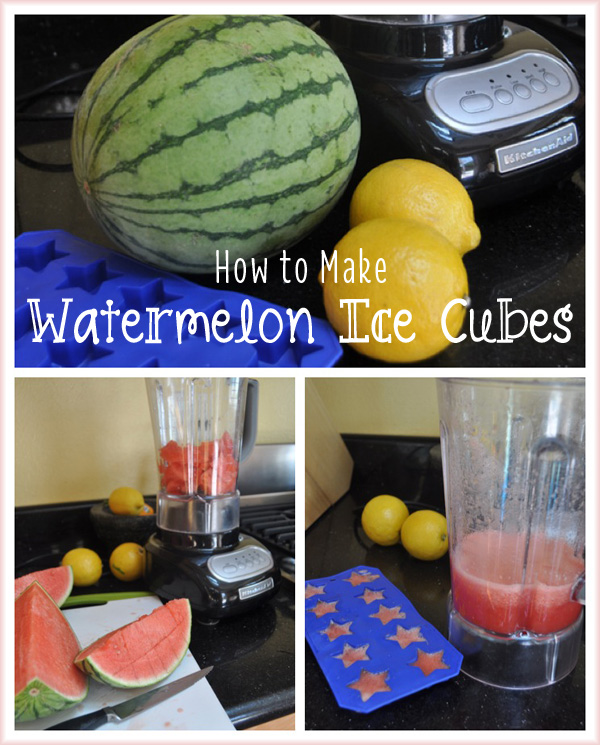 watermelon ice cube DIY