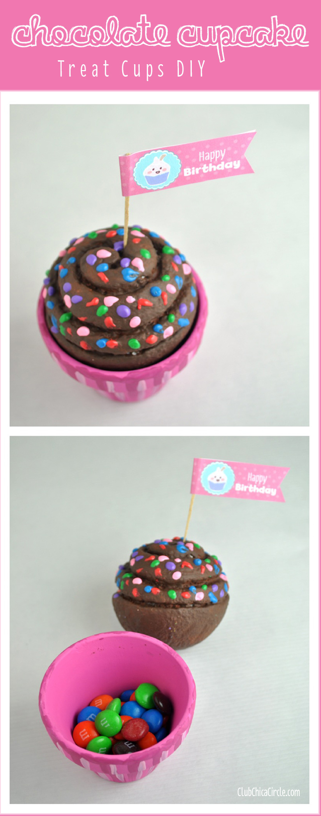 Chocolate Cupcake Treat Cups Craft Idea