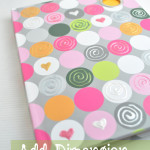 Decorated Polka dot journal with Paper Effects