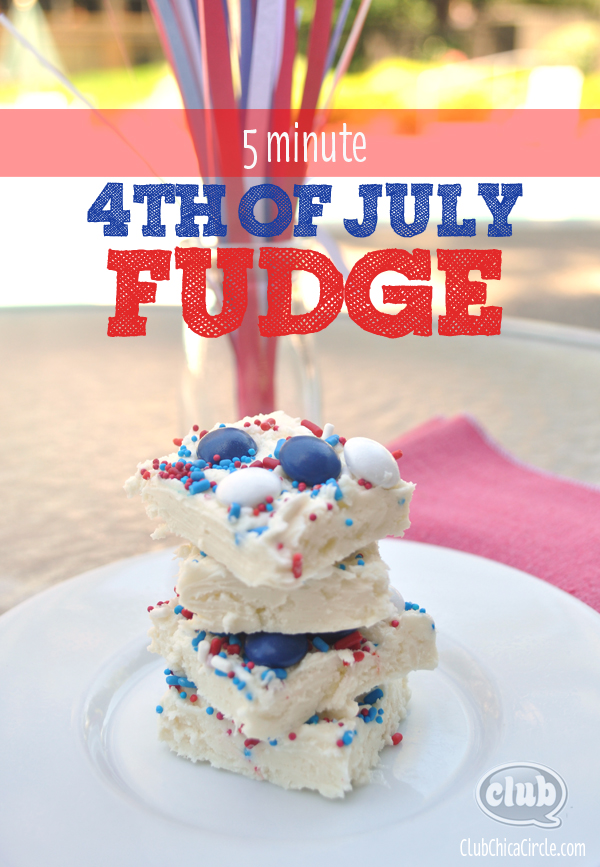 Five minute patriotic fudge recipe @clubchicacircle