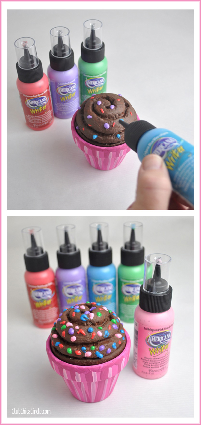 How to paint cupcake sprinkles with American Writers