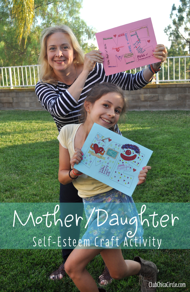  Mother  Daughter  Self esteem Craft Activity Idea 