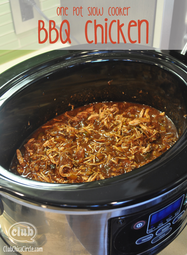 One Pot Slow Cooker BBQ chicken