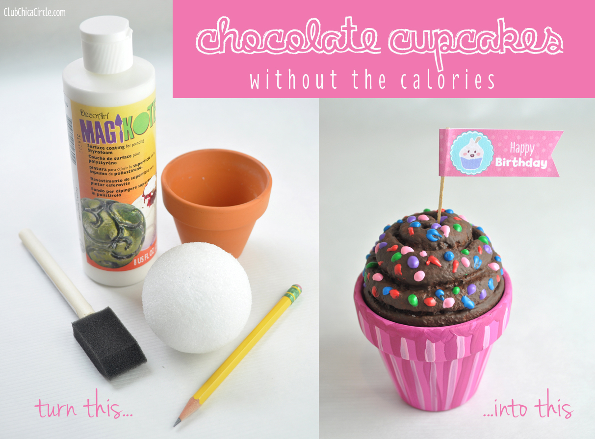 Styrofoam Cupcake treat cup tutorial with DecoArt
