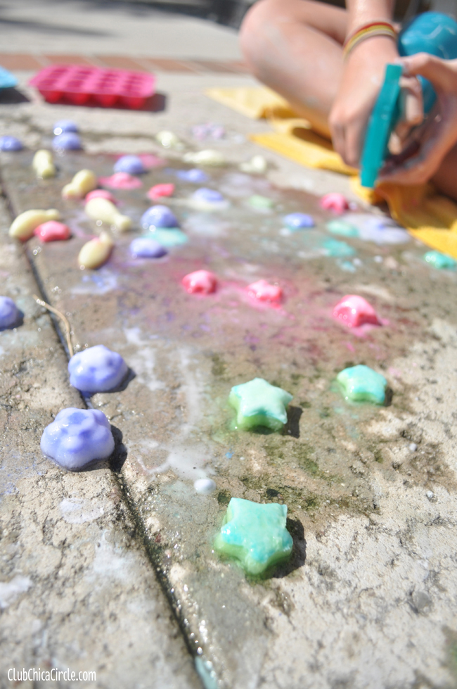 sizzling ice chalk kids activity