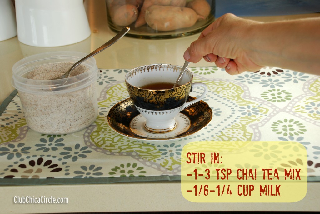 Add Chai Tea Mix to Hot Tea