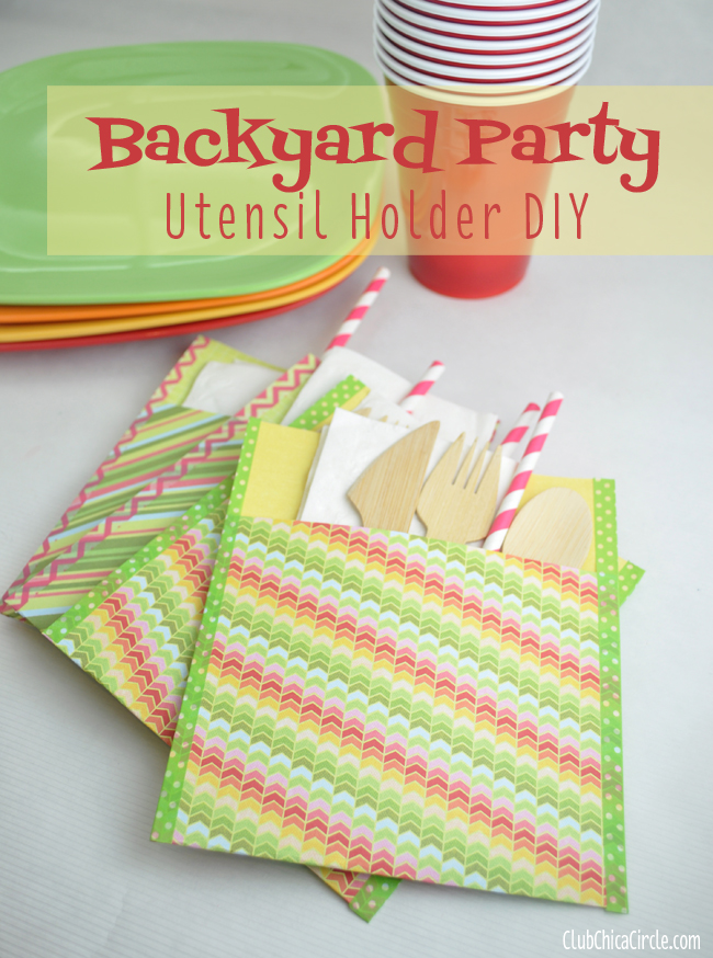 Backyard Party Utensil Holder tutorial
