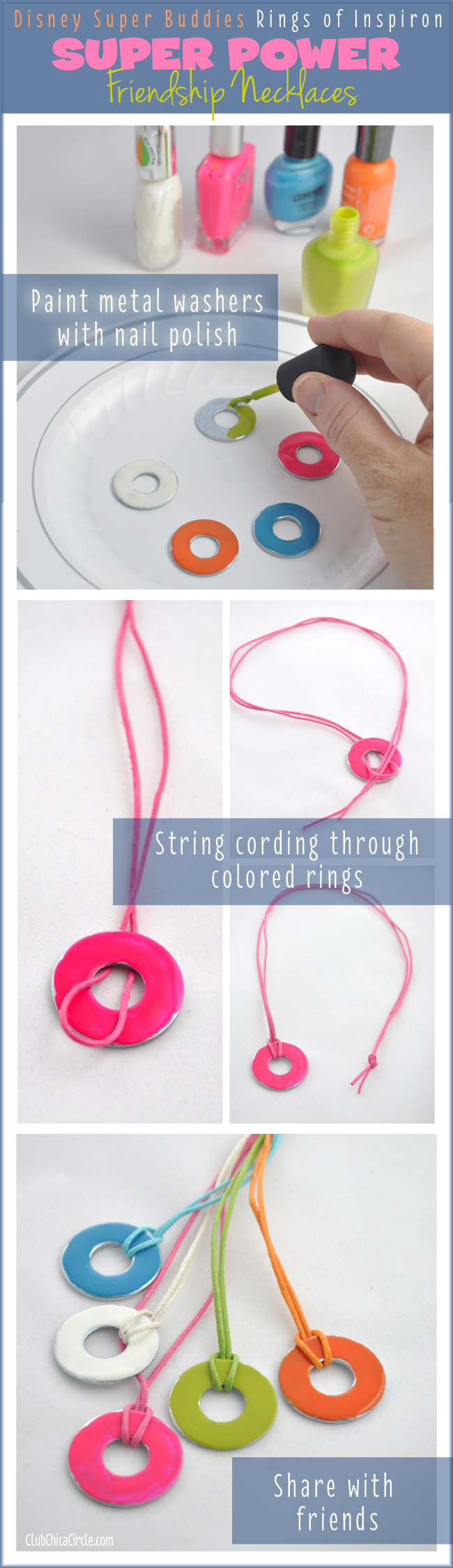 Disney Super Buddies Friendship Ring Necklaces craft idea