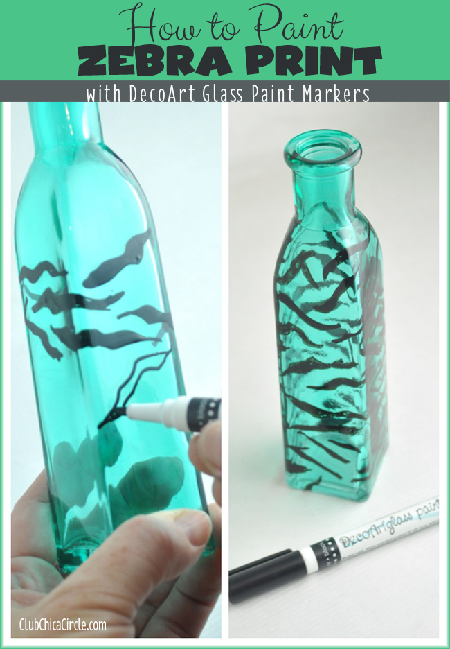 How to Paint Zebra print with DecoArt glass paint marker