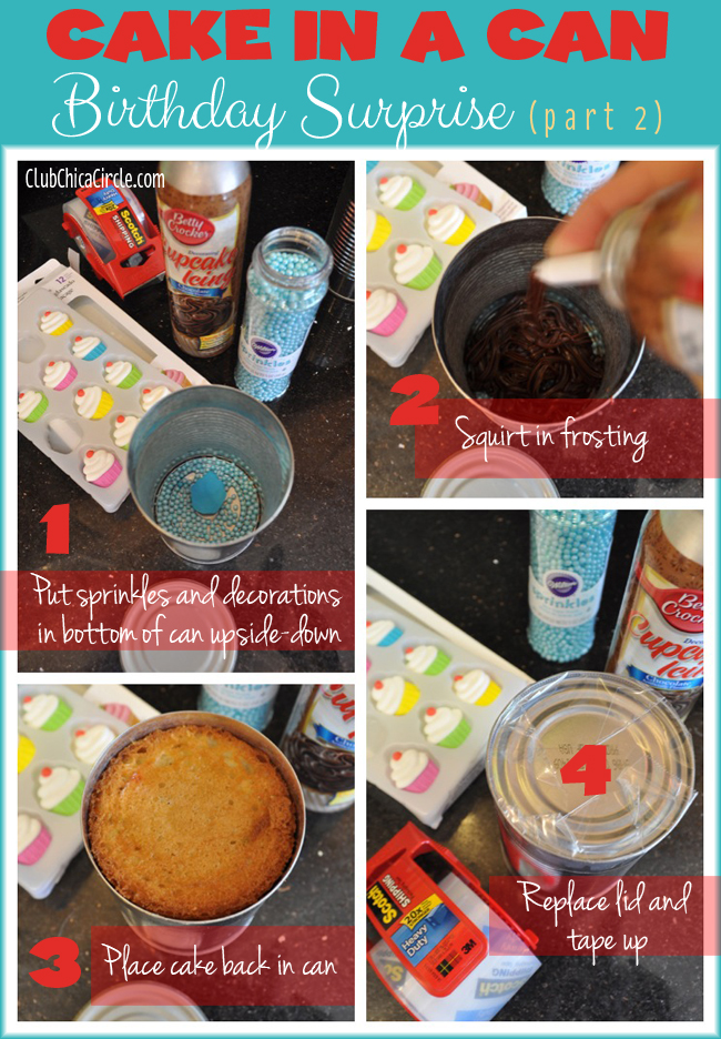 Cupcake in a can assembly steps Part 2