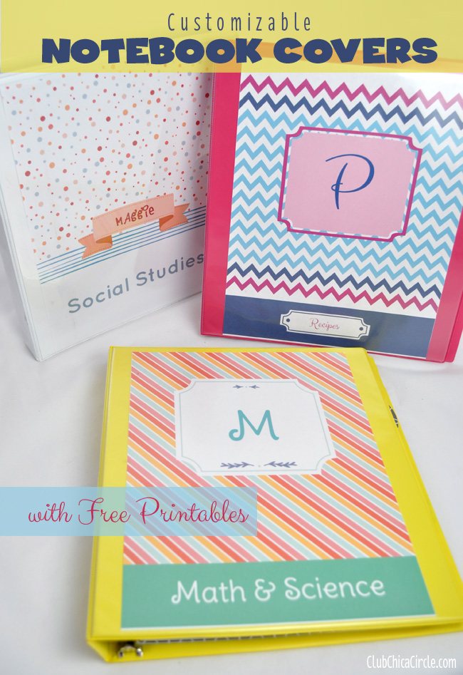 Customizable Notebook Covers with Free Printables @clubchicacircle