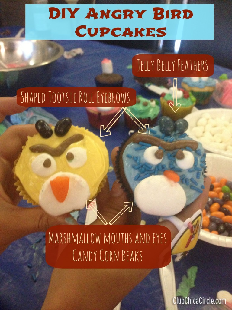 DIY Angry Bird Cupcakes
