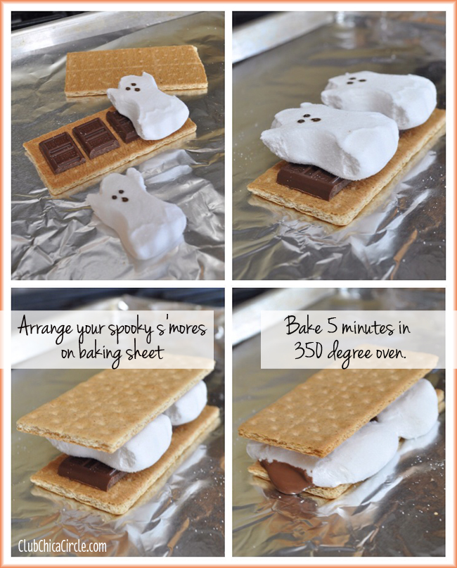 How to make spooky smores with Halloween ghost marshmallow Peeps