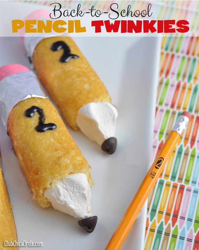 Number 2 Twinkies Pencil Food Craft idea for kids