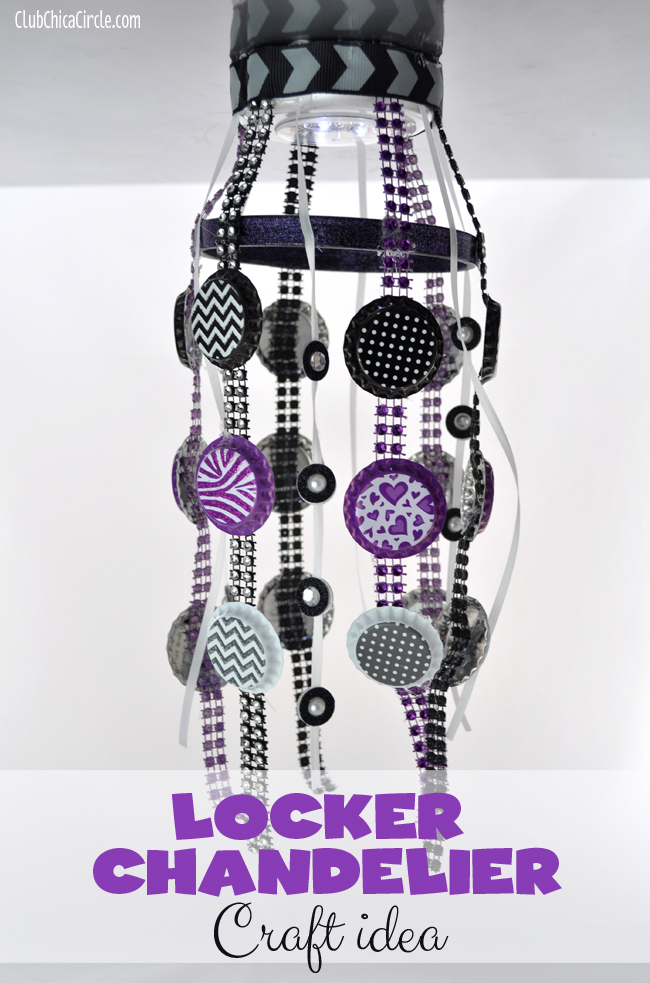 locker chandelier craft idea for tween girl @clubchicacircle