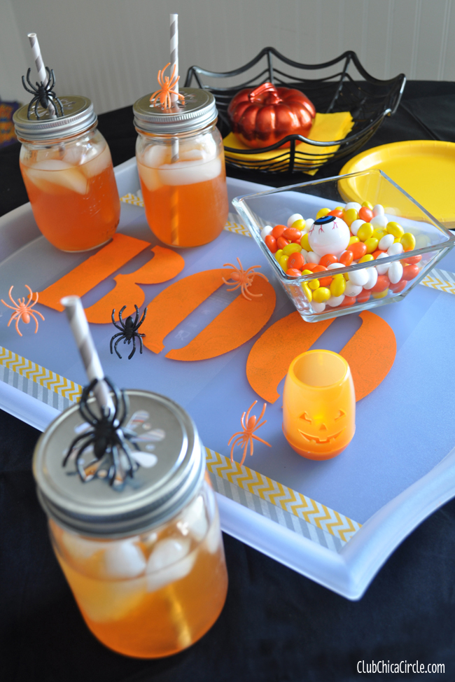 Boo Stenciled Halloween Party Tray