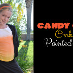 Candy Corn Ombre Painted Shirt tutorial