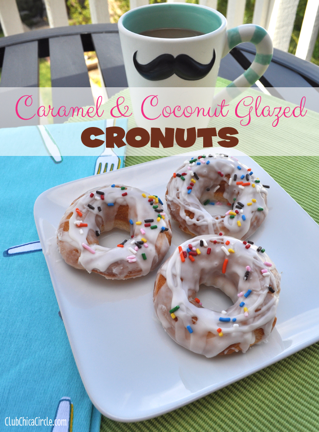 Caramel & Coconut Glazed Cronuts