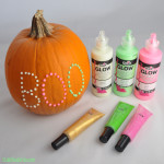 Glow in the Dark Puffy Paint Polka-dot Pumpkin | Club Chica Circle ...