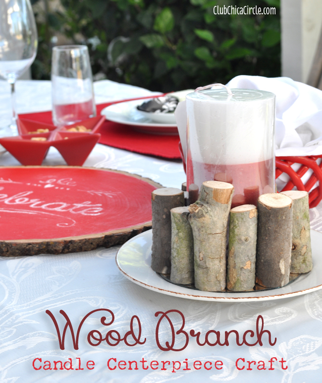 Wood Branch Candle Centerpiece Craft