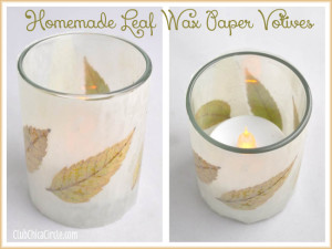 Leaf and Flower Petal Wax Paper Votive Candle Holders | Club Chica ...