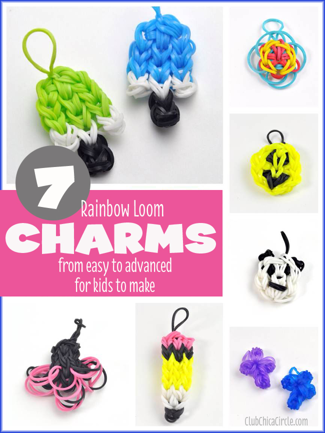 7 Rainbow Loom charms for kids to make
