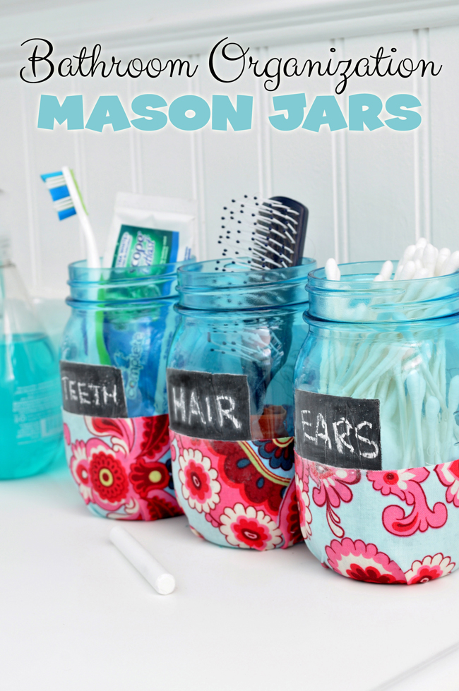 Craft It - Color Blocked Bathroom Jars - A Kailo Chic Life