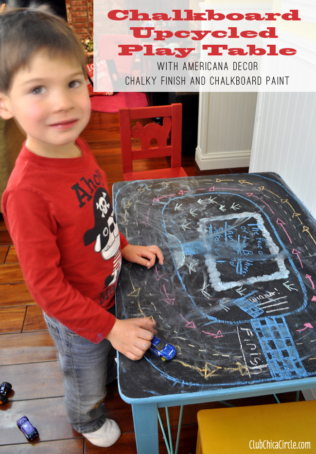 Chalkboard Race Car Play Table DIY
