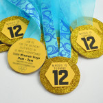Homemade Olympic Medals Birthday Party Invites