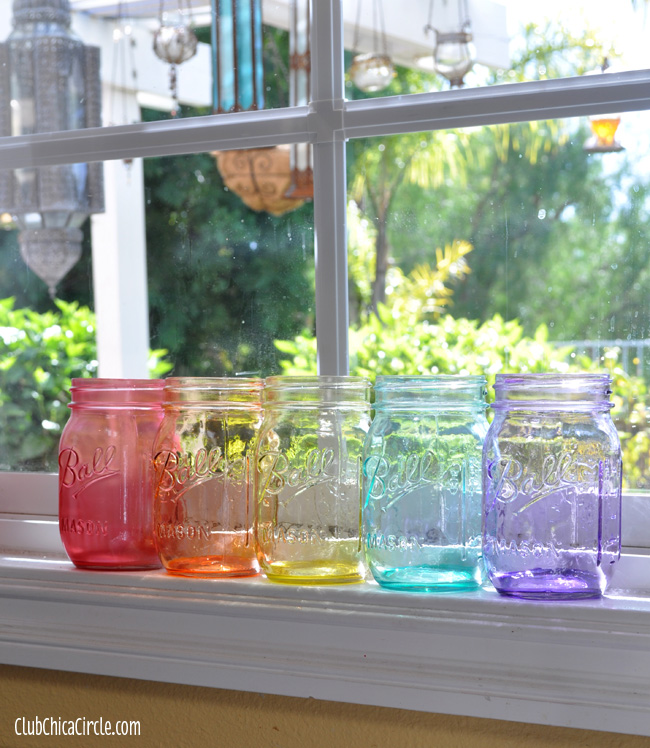 How to hand tint mason jars craft