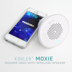 Moxie bluetooth wireless speaker shower head