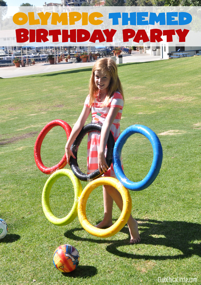 Olympic Themed Birthday Party Pool Noodle Olympic Rings