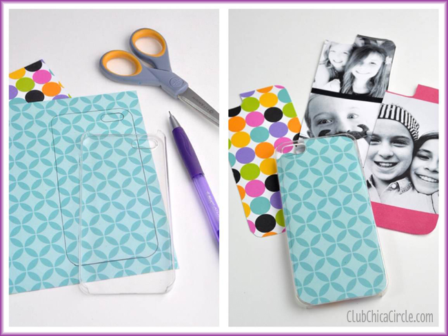 Personalized iPhone cases with paper and pictures tween craft