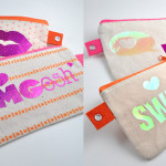 Personalized pencil pouches for tweens with iron on glitter